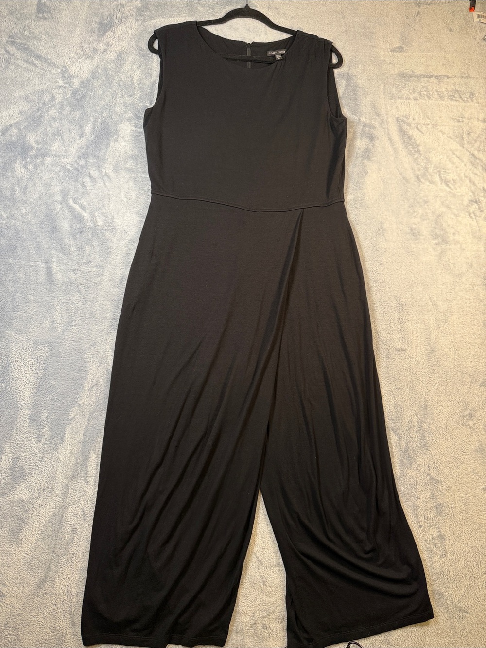 Eileen Fisher Black Sleeveless Wide-Leg Jumpsuit